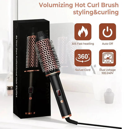 3 In 1 Hair Curler, Straightener, Styling Brush