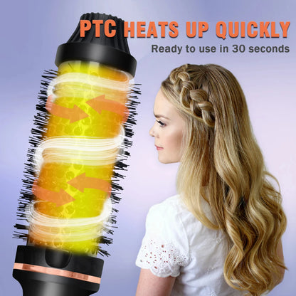 3 In 1 Hair Curler, Straightener, Styling Brush